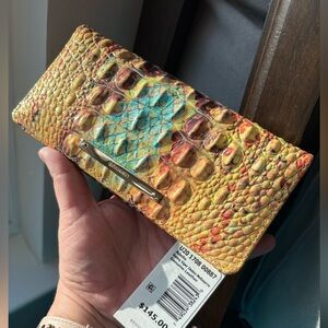 ☀️🐍 NWT BRAHMIN SUNNY VIPER MELBOURNE ADELLE WALLET